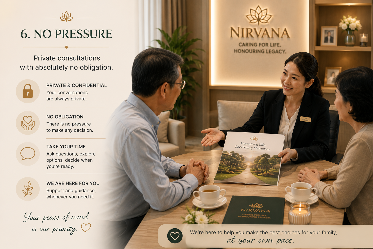No Pressure<br />Private consultations with absolutely no obligation.