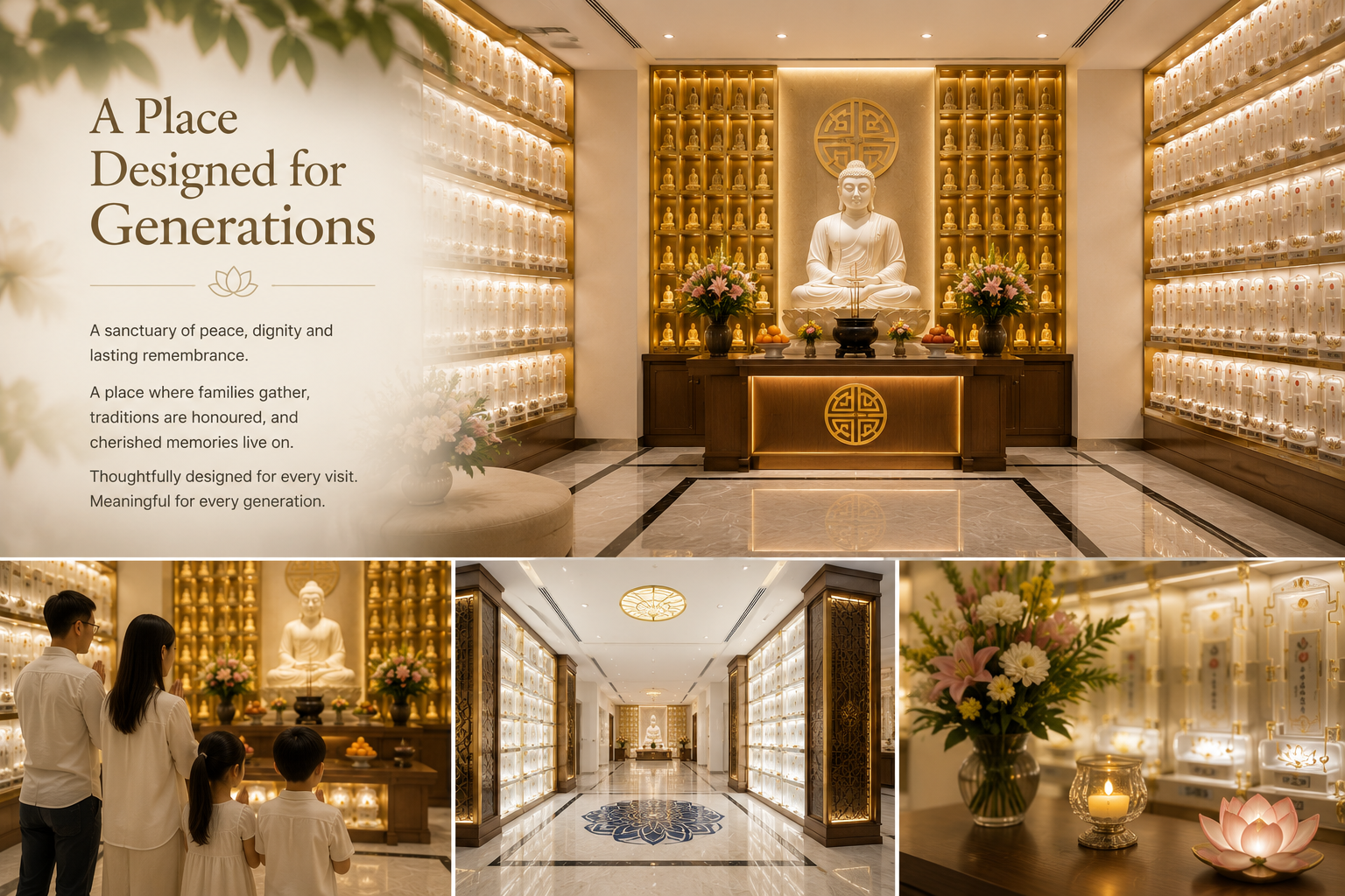 planfuneralsg.com - A Place Designed for Generations<br />
Every corner of Lin San Temple has been thoughtfully designed to create an atmosphere of peace, dignity, and lasting remembrance. Blending timeless Buddhist traditions with refined contemporary architecture, the temple provides a welcoming sanctuary where families can honour their loved ones in comfort and serenity.<br />
Visitors are greeted by a magnificent main hall featuring a serene Buddha statue, beautifully illuminated memorial spaces, and elegant architectural details that inspire quiet reflection. Spacious walkways, soft ambient lighting, and carefully crafted interiors create a calm and respectful environment where every visit becomes a meaningful experience.<br />
Whether attending important Buddhist festivals, offering prayers during annual remembrance occasions, or spending a quiet moment in personal reflection, Lin San Temple offers a place where generations of families can gather, reconnect with cherished memories, and continue traditions that honour those who came before them.<br />
Designed with both comfort and accessibility in mind, the fully air-conditioned facilities provide a peaceful setting throughout the year, allowing every visit to be one of reflection, gratitude, and enduring remembrance.